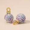 Estilo Chinês Degradê Exquisito Pingente de Hortênsia Acessórios Pulseira DIY Ornamento para Pendurar na Lateral Mini Pingente de Bola Exquisito