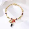 Pulseira Bohemian Style Olho de Diabo Elefante Mais Vendida Transfronteiriça para Mulheres, Tornozeleira Divertida Desenho Animado, Joias de Estilo para Férias
