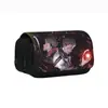 Estuche de doble capa con estampado de Jujutsu Kaisen, bolsa para lápices y papelería de anime para estudiantes de primaria, secundaria y niños