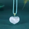 Venta Directa de Fábrica Colgante de Calabaza Piedra Ojo de Gato Colgante de Sello Color Champaña Hebilla de Paz Azul Hielo Accesorios Rosas Colgante de Jade