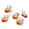 Acessórios de Resina DIY Desenho Animado, Batatas Fritas 3D, Presilhas de Cabelo Cola de Creme de Gatinho, Pingentes de Chaveiro, Acessórios Atacado