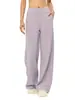Calça longa de inverno feminina de alta qualidade, com forro de fleece térmico, espessa, quente e que retém calor, para fitness, modelo solto, reta, de perna larga