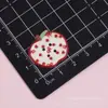 Tela de Crema de Dibujos Animados Cuadros Manzana Accesorios de Resina Pegamento de Crema DIY Accesorios para el Cabello de Crocs Llaveros Imanes para Refrigerador