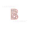Cuentas de alfabeto de diamantes de imitación de 8 mm Cuentas del alfabeto inglés Cuentas espaciadoras para pulsera DIY Cinturón Cuello de ropa Accesorios de joyería