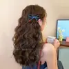 Grampo de Cabelo Elegante de Laço de Jeans Cereja para Mulheres, Presilha Lateral para Franja, Novo Acessório de Cabelo 2025