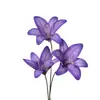 Flores artificiais em tons de roxo estilo Monet para casamentos no jardim, arranjos de chão para salão de casamentos, flores de seda roxo claro e roxo pálido em estoque