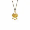 Collar de Cuerda Trenzada con Cierre de Seguridad de Plata de Ley S925 para Mujer Nuevo Chinoiserie Colgante de Perla de Seguridad Buena Suerte Cadena para Clavícula Cadena para Suéter