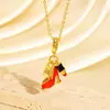 Colar Cruzado Novo Estilo Luxo Leve Esmalte Gota Diamante Cravejado Coração Futebol Flor Nicho Alto Padrão Versátil Corrente para Suéter DIY
