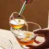 Colher de sopa de vidro de fábrica colher de pó de caracol doméstico colher de sopa de vinho quente chá óleo quente com cabo longo grande