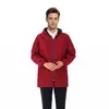 Roupa de Trabalho Impermeável com Capuz e Forro de Fleece Plus Size para Comércio Exterior Transfronteiriço, Casaco Resistente a Óleo e Sujeira para Homens com Logotipo Personalizado