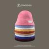 Sombrero de pescador de piel de conejo estilo coreano de moda Iron Standard para mujer, sombrero de lavabo pequeño, versátil, cálido y con aspecto de cara que cubre la cara, sombrero de cubo para otoño e invierno.