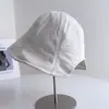 Sombrero de Pescador Elegante de Tela Mixta Abierto para Mujer, Sombrero de Cubo Versátil de Otoño que Hace que la Cara Parezca Más Pequeña, Sombrero Sencillo de Tela para Protección Solar, Moderno