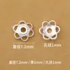 Miçangas Espaçadoras em Forma de Flor Banhadas a Cobre Materiais para Miçangas DIY Acessórios de Joias Prateados Miçangas Espaçadoras Vazadas em Forma de Flor para Pulseiras