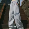 Pantalones de Chándal Deportivos Casuales de Pierna Ancha Sueltos Bordados de Otoño Nuevos, Pantalones de Baile Hip-Hop Jazz Estilo Americano