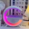 Personalización Transfronteriza Carga Inalámbrica Portátil Altavoz Bluetooth Colorido BT3401 Luz Ambiental Reloj Despertador Altavoz