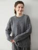 Tricô de Cashmere Pesado Estilo Preguiçoso Retrô! Tricô de Cashmere Espesso para Bebê Tricô Solto Feminino Tricô Torcido Solto