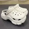 Tamancos Femininos Atacado para Verão, Sapatos de Praia para Exterior, Meio-Chinelos Fechados Antiderrapantes de Solado Grosso, Aumentadores de Altura, Confortáveis e Estilosos