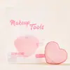 Life Girls Puff para Pulgar con Forma de Corazón Mini Corrector Iluminador Cushion Húmedo y Seco Detalle de Gota de Agua Puff Pequeño