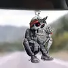 Colgante Acrílico 2D de Calavera Super Cool para Coche, Colgante de Decoración Navideña, Llavero para Mochila, Regalo, Decoración
