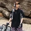 Ciclismo Deportivo Estilo Americano Secado Rápido Fresco Casual Manga Corta para Hombre Verano Nuevo Polo Transpirable Holgado Camiseta de Seda de Hielo