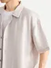 Conjunto de Camisa de Manga Corta con Cuello Cubano de Alta Inteligencia para Viajeros Momaik para Hombre Set 2026 Estilo Verano Efecto Arrugado Conjunto de Dos Piezas para Hombre