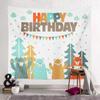 Fondo de cumpleaños de tela, nuevo estilo ins, foto, tapiz rojo de red, decoración de dormitorio de bebé de dibujos animados para niños, tela colgante al por mayor