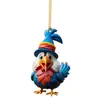 Colgante de Pavo Nuevo Producto Transfronterizo Adorno para Árbol de Navidad Decoración para Colgar en el Coche Decoración de Árbol de Navidad para Asiento Trasero del Coche Dibujos Animados