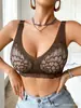 Sutiã de renda, sem aro, push-up para mulheres, estilo europeu e americano, sexy, faz os seios pequenos parecerem maiores e fornece suporte lateral, lingerie estilo regata