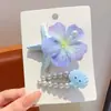 Accesorios para el Cabello Morados Estilo Océano de Verano, Pinzas para el Cabello con Forma de Estrella de Mar, Concha y Perla de Imitación para Mujeres, Accesorios para el Cabello de Vacaciones en la Playa que No Tiran del Cabello