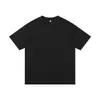 Camiseta Masculina de Manga Curta Algodão Puro Verão 200g Gola Redonda Solta Cor Sólida Camisa Base Camiseta Roupa Pod Padrão Personalizado