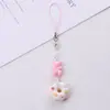Lanyard de Donut de Urso Capa Protetora para AirPods Estojo de Orelha Decoração para Pendurar Corrente para Capa de Celular DIY Pingente de Cartão Goo