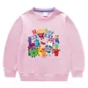 Primavera y Otoño 2026 Estilo Coreano de Dibujos Animados Ropa Nueva para Niños Sudadera de Cuello Redondo Camisetas de Algodón de Manga Larga para Niños y Niñas