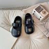 Zapatos de Cuero para Niños Tiger Clase 2025 Primavera Nuevos Zapatos Individuales Estilo Coreano con Velcro para Niñas Zapatos de Princesa para Estudiantes Zapatos para Niños
