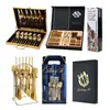 Juego de Cubiertos Occidentales de Acero Inoxidable de 24 Piezas 1010 Cuchillo, Tenedor y Cuchara Caja de Regalo Cuchillo para Bistec Venta al por Mayor Transfronterizo Amazon