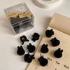 Paquete de 10 horquillas pequeñas de terciopelo Love para mujer, con flequillo lateral y pinza superior, accesorios para el cabello nuevos y bonitos.