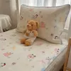 Dormitorio Estudiantil Clase A Juego de Tres Piezas de Cubrecama de Algodón Puro de Doble Cara Sábanas de Algodón Estilo Ins Tatami para Cama Colchón Universal para las Cuatro Estaciones