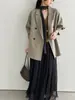 Por eso a los bloggers les encanta el ambiente: Blazer holgado de estilo coreano con abertura para mujer, top casual versátil para otoño 5121