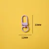Hebilla de Puerta Giratoria en Forma de U de Color Dopamina Accesorios para Bolsos de Muñeca DIY Llavero Práctico Clip para Perro
