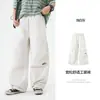Pantalones Deportivos Blancos de Verano para Niños con Cordón, Delgados, Anti-Mosquitos, Nuevo Estilo 2026, Juveniles, Infantiles, de Seda de Hielo, Holgados