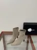 3612-9~Botas curtas de salto alto estilo francês com bico fino para mulheres, novo modelo outono 2026