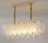 Lámpara de araña para sala de estar de lujo ligero y elegante estilo francés, lámpara de araña de cristal para dormitorio color crema, lámpara de iluminación de comedor nueva de alta gama color rosa
