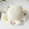 Sombrero de paja de verano para mujer, sombrero, bolso, conjunto de dos piezas, estilo occidental, flor linda, protección solar, sombrero para el sol