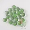 90 Piezas 16mm cuentas de vidrio transparentes verdes con forma de pétalo 1.6cm flor verde hierba 16mm canicas de juguete 500g