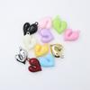 Pintura Acrílica Brillante Colgante de Corazón Partido Amor Pintura Horneada Corazón Durazno Colgante para Carcasa de Teléfono Móvil Cadena Colgante para Bolso Accesorios de Joyería DIY