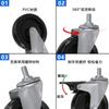 Fábrica Liwan al por mayor carrito con ruedas de plástico mampara de pantalla tornillo silencioso rueda universal rueda PP ruedas para muebles