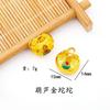 Tienda de oro con colgante de lingote de oro pequeño fu gordo, colgante de oro hecho a mano DIY para colgar en el coche, pulsera, collar de cadena, accesorios creativos