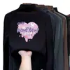 Roupa íntima infantil quente de gola alta parcial para outono e inverno, top estiloso de manga comprida para meninas, camiseta básica redonda de veludo alemão da moda