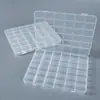 Caja Rectangular de Plástico PP con 36 Compartimentos Empaque para Componentes Electrónicos Caja Transparente Caja de Almacenamiento para Joyas Frijoles