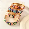 Nuevo producto: Pulsera Abierta Estilo Étnico Esmalte Cloisonné de Pekín Antiguo, Joyería Hecha a Mano con Goteo de Aceite, Accesorio Vintage
