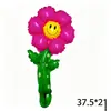 Bastonete de Balão Pequena Margarida de Mão Girassol Rosto Sorridente Morcego Chão Promoção Desenho Animado Infantil Filme de Alumínio Brinquedo Inflável Atacado